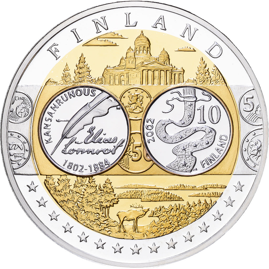 Finlandia, medaglia, Europa, Argento, FDC