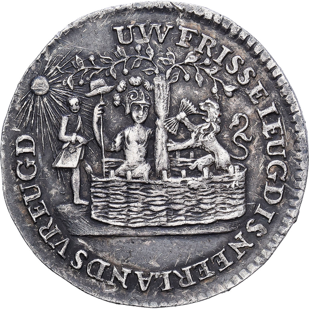 Pays-Bas, Jeton, Penning 'Inhuldiging Willem V als erfstadhouder', 1766, Argent
