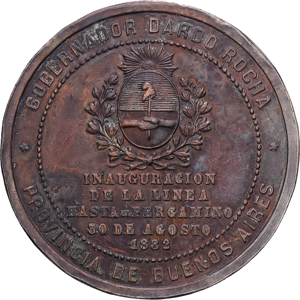 Argentinien, Medaille, Inauguracion de la Linea hasta el Pergamino, 1882