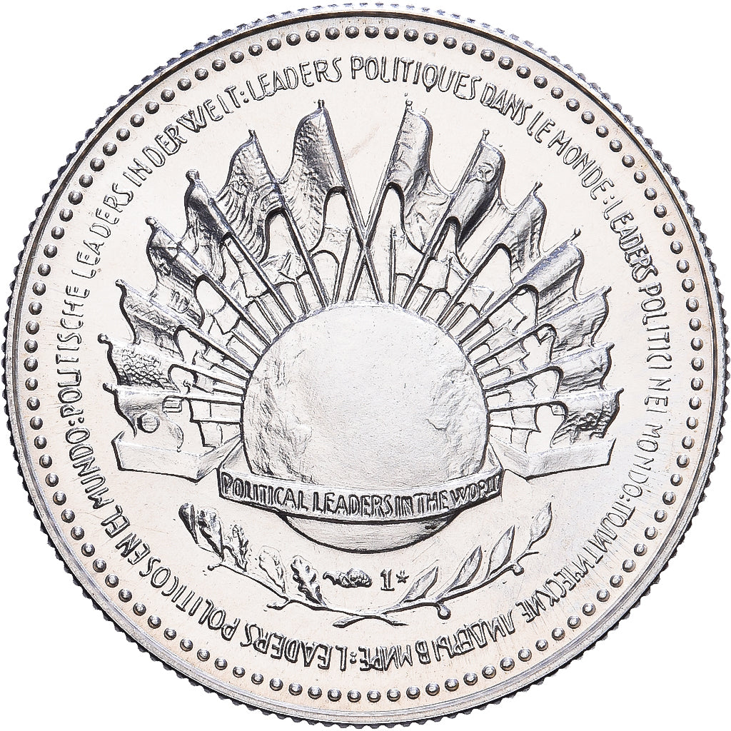 Francja, medal, Georges Pompidou, 1982, Srebro, MS(63)