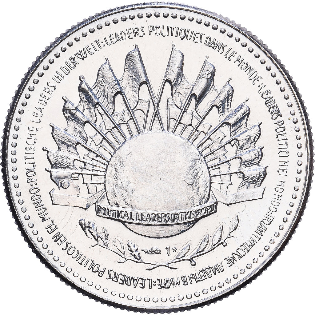 Francja, medal, Pierre Mendès France, 1982, Srebro, MS(63)