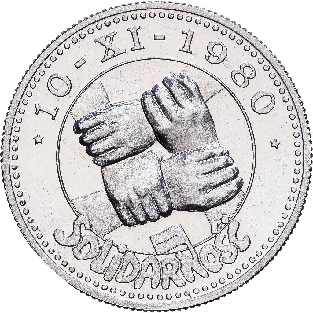 Francja, medal, Lech Walesa, Prix Nobel de la Paix de 1983, 1981, Srebro, MS(63)