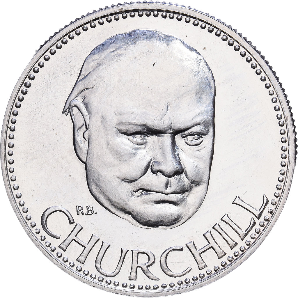 Frankreich, Medaille, Winston Churchill, 1984, Silber, UNZ