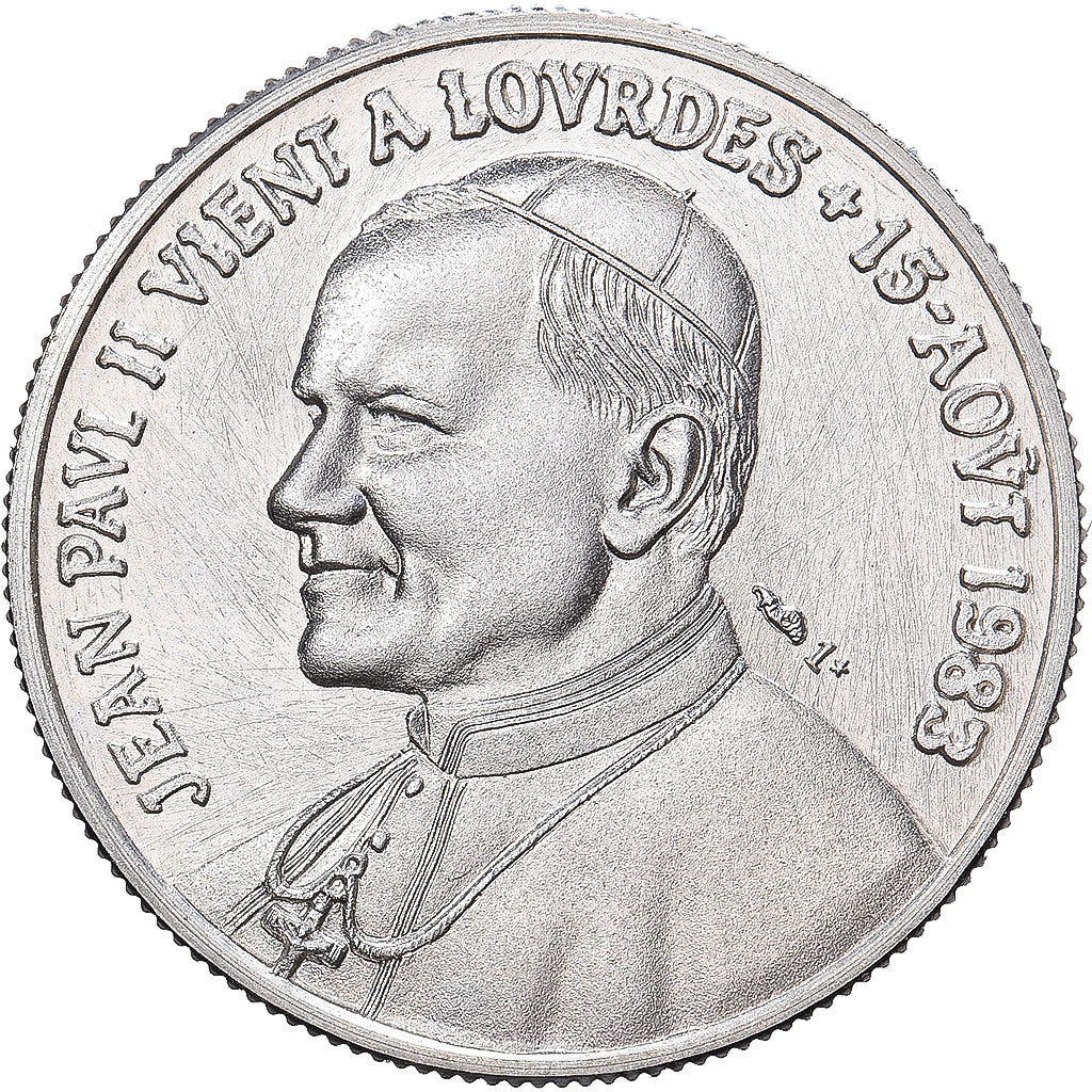 Francja, medal, Jean-Paul II à Lourdes, 1983, Srebro, MS(63)
