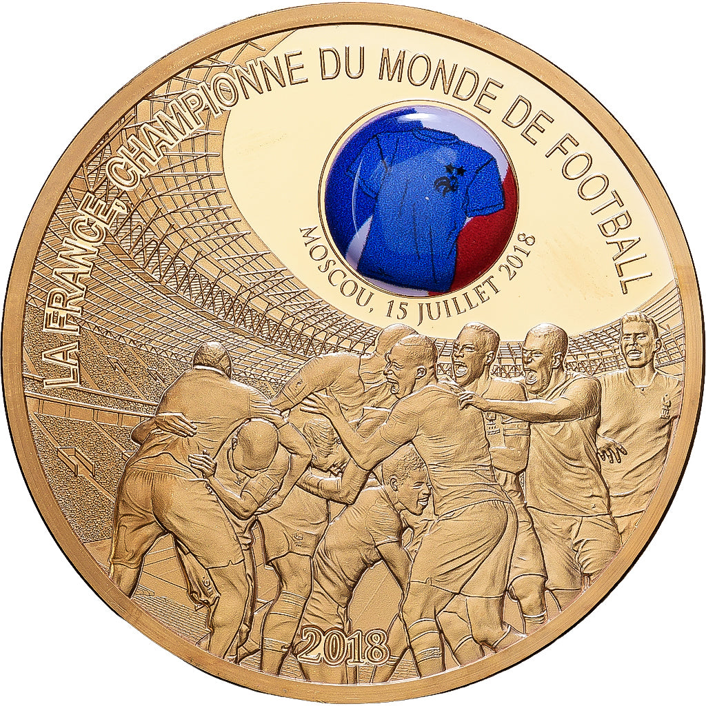 Frankreich, Medaille, La France Championne du Monde de Football, Moscou, 2018