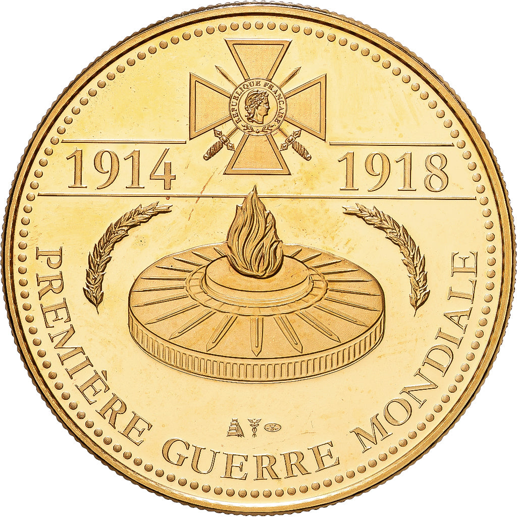 France, Medal, Première Guerre Mondiale, Bataille de Verdun, Copper Gilt