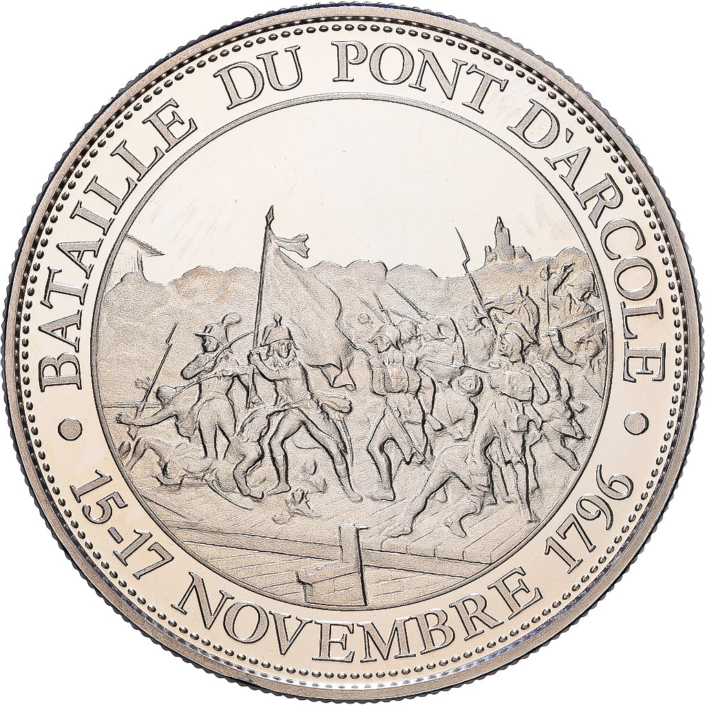 Francja, medal, Napoléon Bonaparte, Bataille du Pont d'Arcole, Miedź-Nikiel