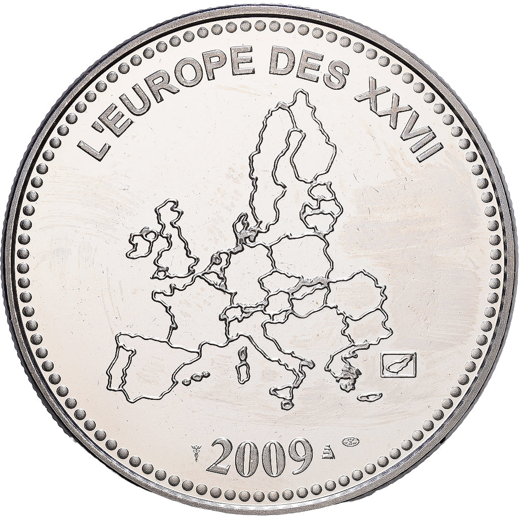 França, medalha, 10ème Anniversaire de l'Euro des 11, 2009, Cobre-níquel