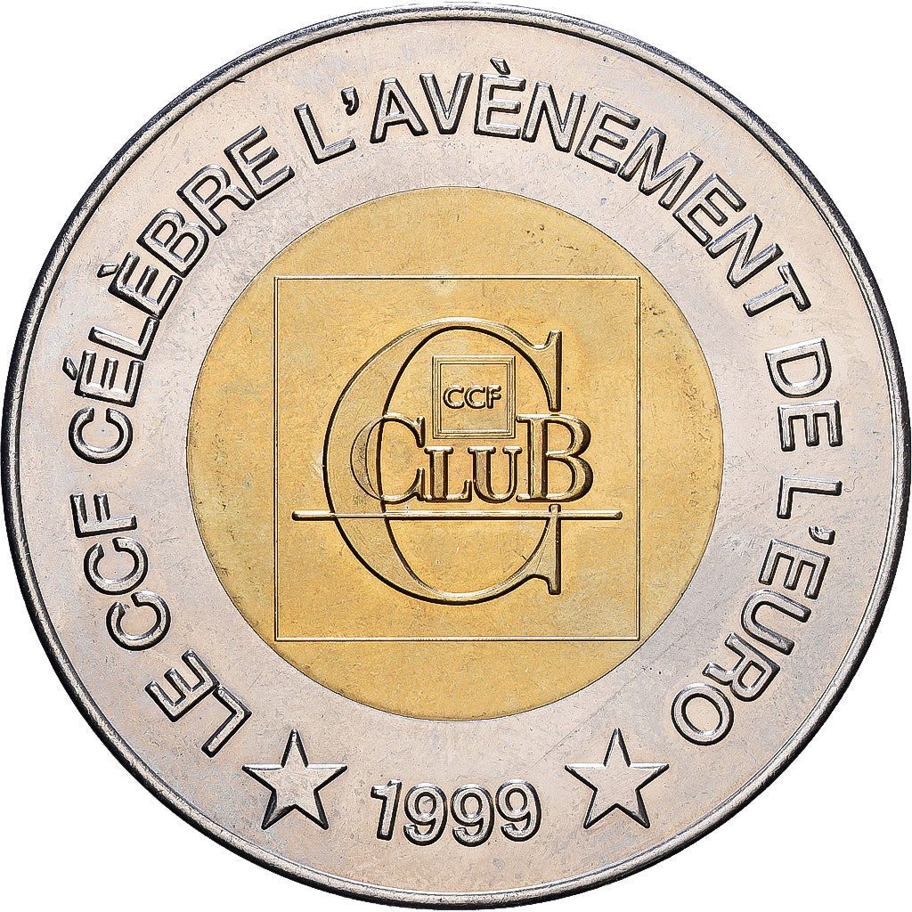Frankreich, Medaille, Siège du Crédit Commercial de France, 1999, Bi-Metallic