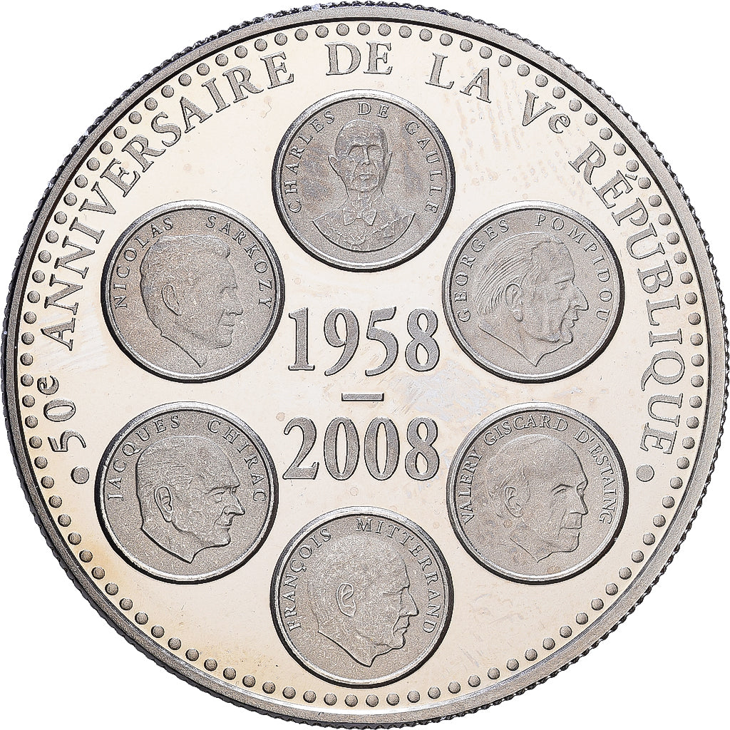 Francja, medal, 50 ème Anniversaire de la Vème République, 2008