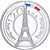 Francja, medal, Tour Eiffel, 120 Ans, Srebro platerowane miedzią, MS(64)