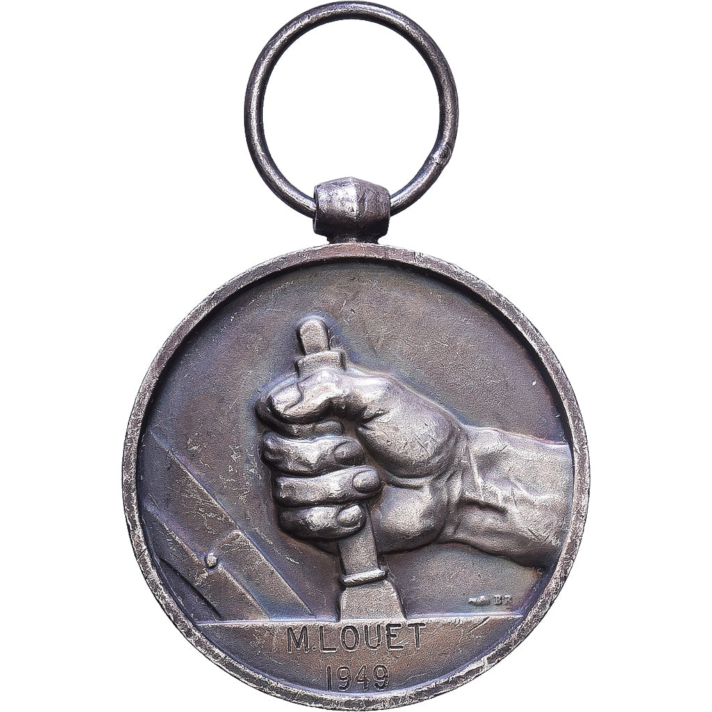 France, Médaille des cheminots, Railway, Medal, 1949, Very Good Quality