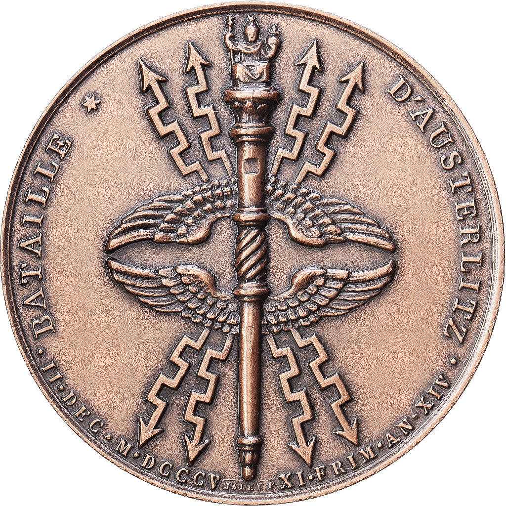 France, Médaille, Napoléon Ier, Bataille d'Austerlitz, Bronze, SPL, Denon