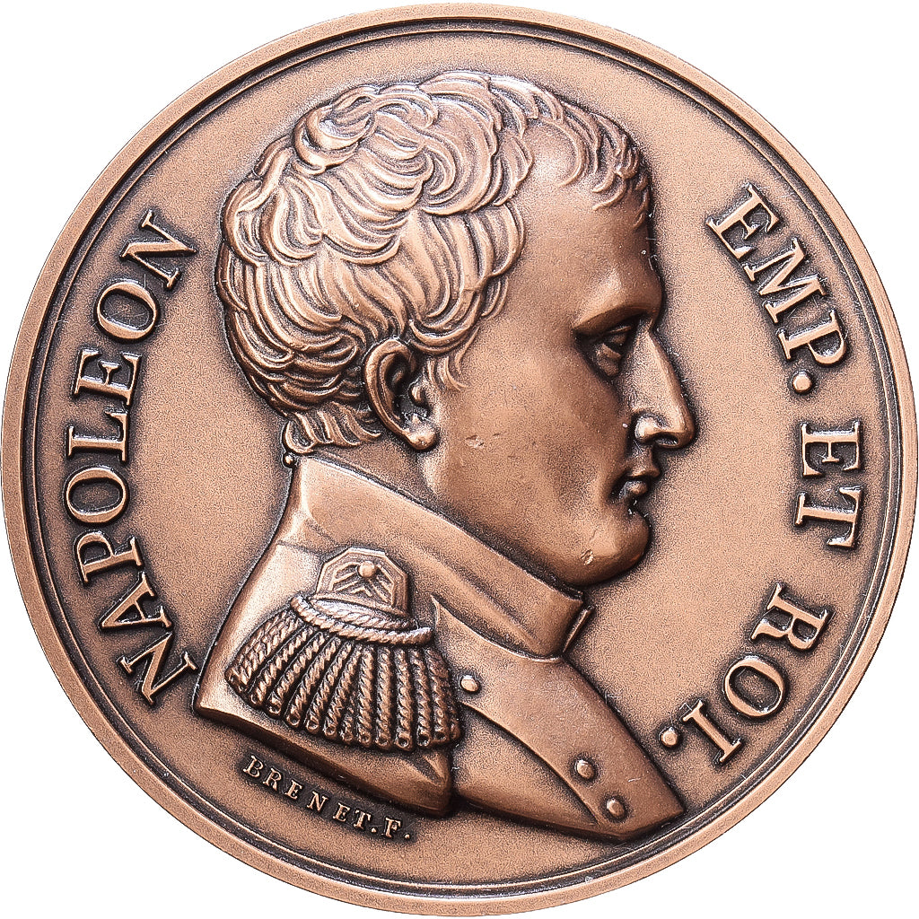 Francia, medaglia, Napoléon Ier à Saint Hélène, Bronzo, Denon, SPL
