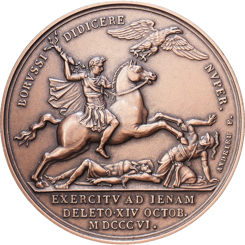 Frankrijk, Medaille, Napoléon Ier, Bataille d'Iena, Bronzen, Denon, UNC-