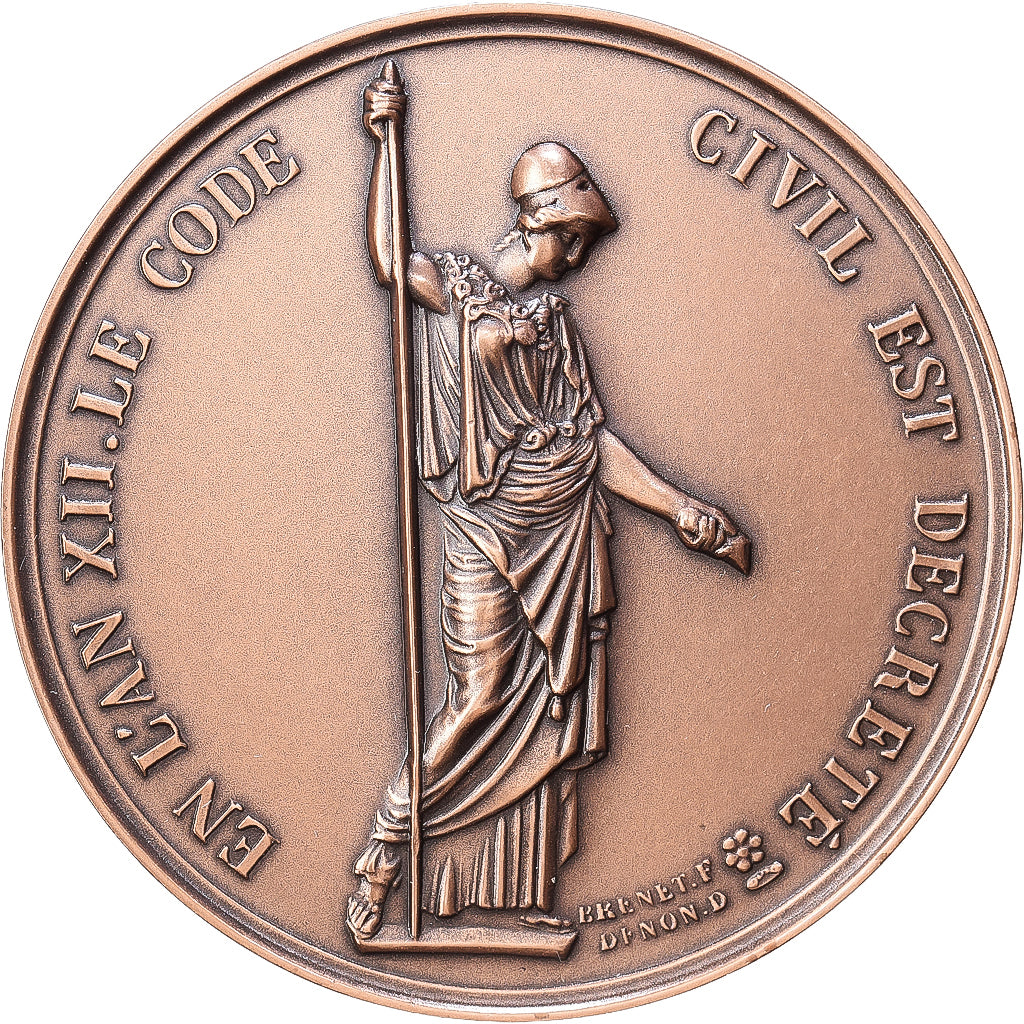 France, Médaille, Napoléon Ier, En l'An XII, le Code Civil est Décrété