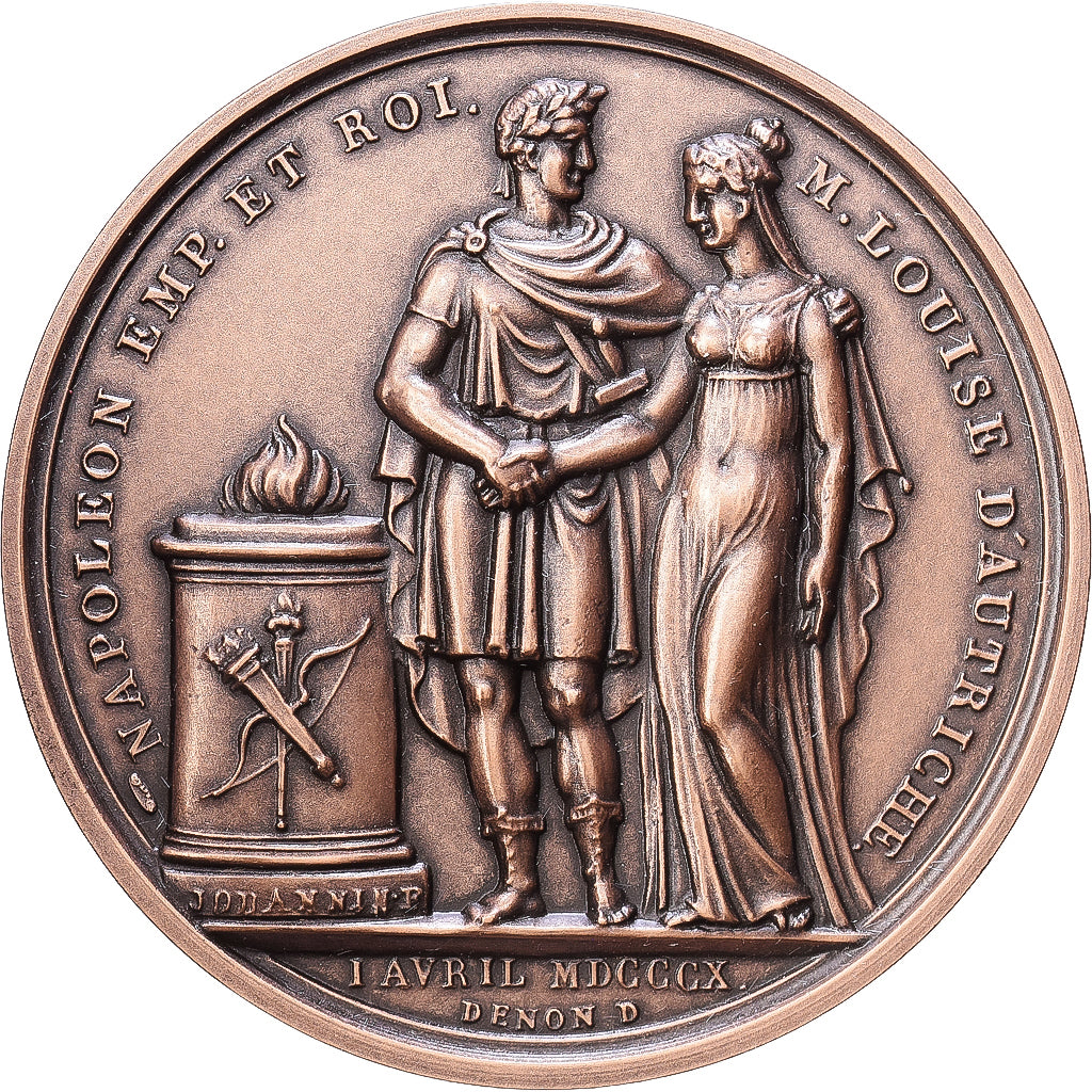 Francia, medaglia, Mariage de Napoléon Ier et Marie-Louise d'Autriche, Bronzo