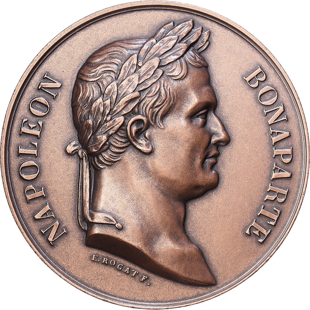 Francia, medalla, Napoléon Ier, Bataille de Waterloo (1815), Bronce, Rogat