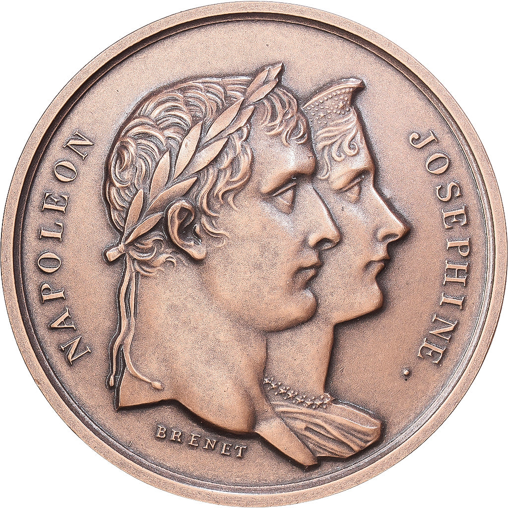 Frankreich, Medaille, Napoléon Ier et Joséphine, Bronze, Brenet, Restrike, UNZ