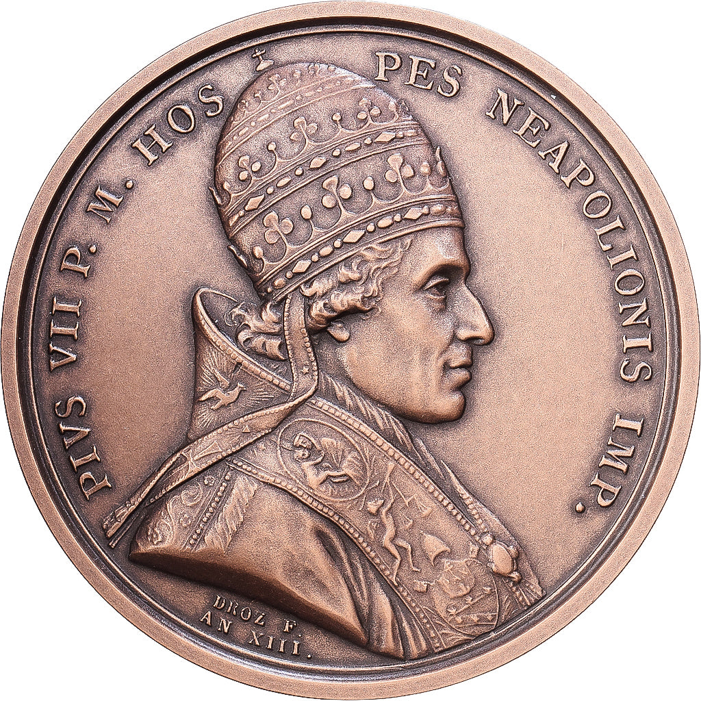 Frankreich, Medaille, Le sacre de Napoléon Ier par Pie VII, Bronze, Droz
