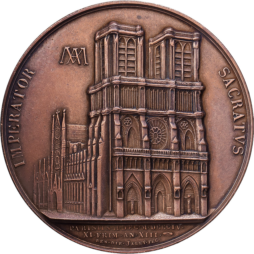 Frankreich, Medaille, Le sacre de Napoléon Ier par Pie VII, Bronze, Droz