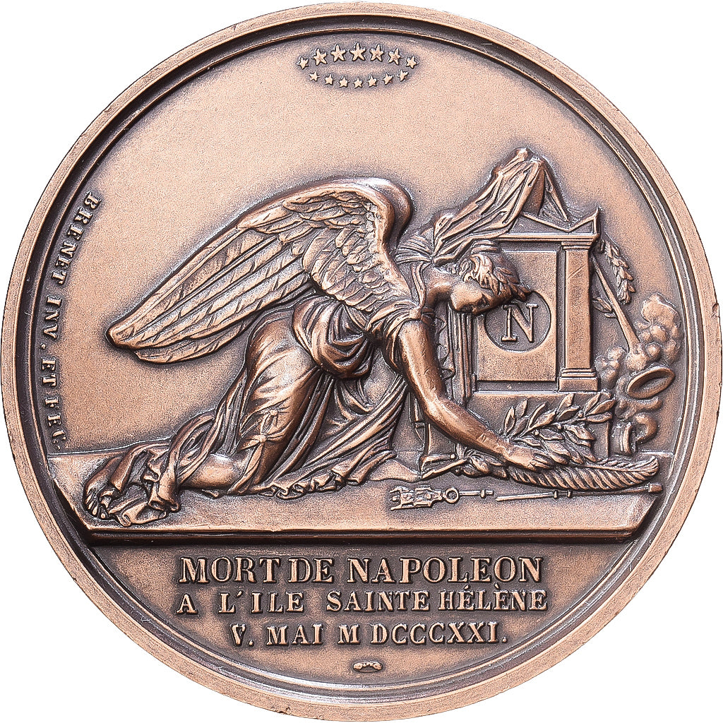 France, Medal, Mort de Napoléon Ier à Sainte Hélène, Bronze, Brenet