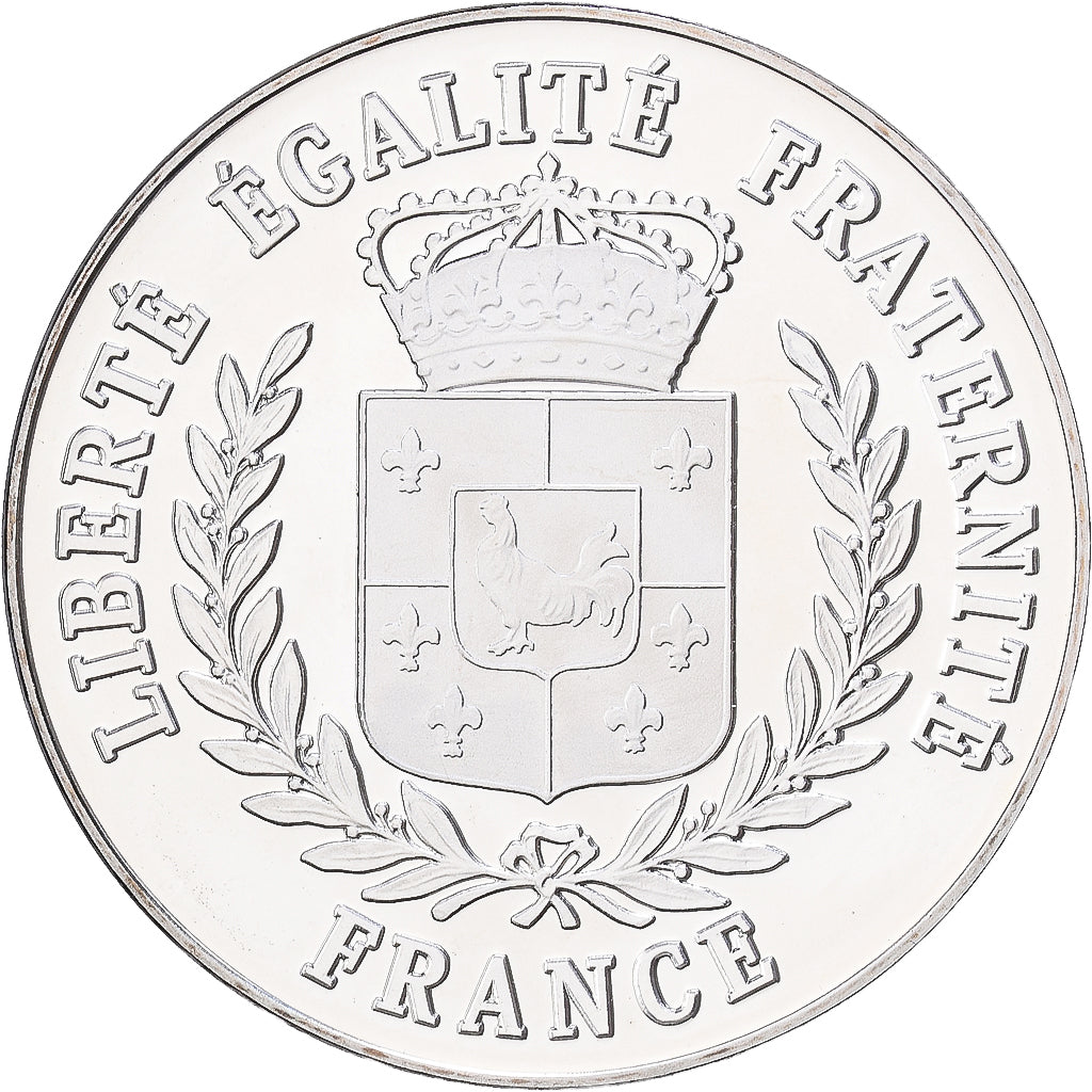 France, Medal, Contes et Fables, Le Renard et la Cigogne, Silver, MS(65-70)
