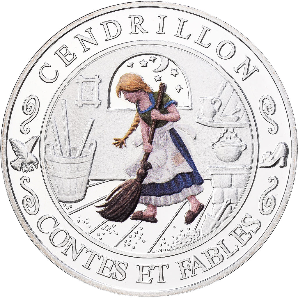 Francia, medalla, Contes et Fables, Cendrillon, Plata, FDC