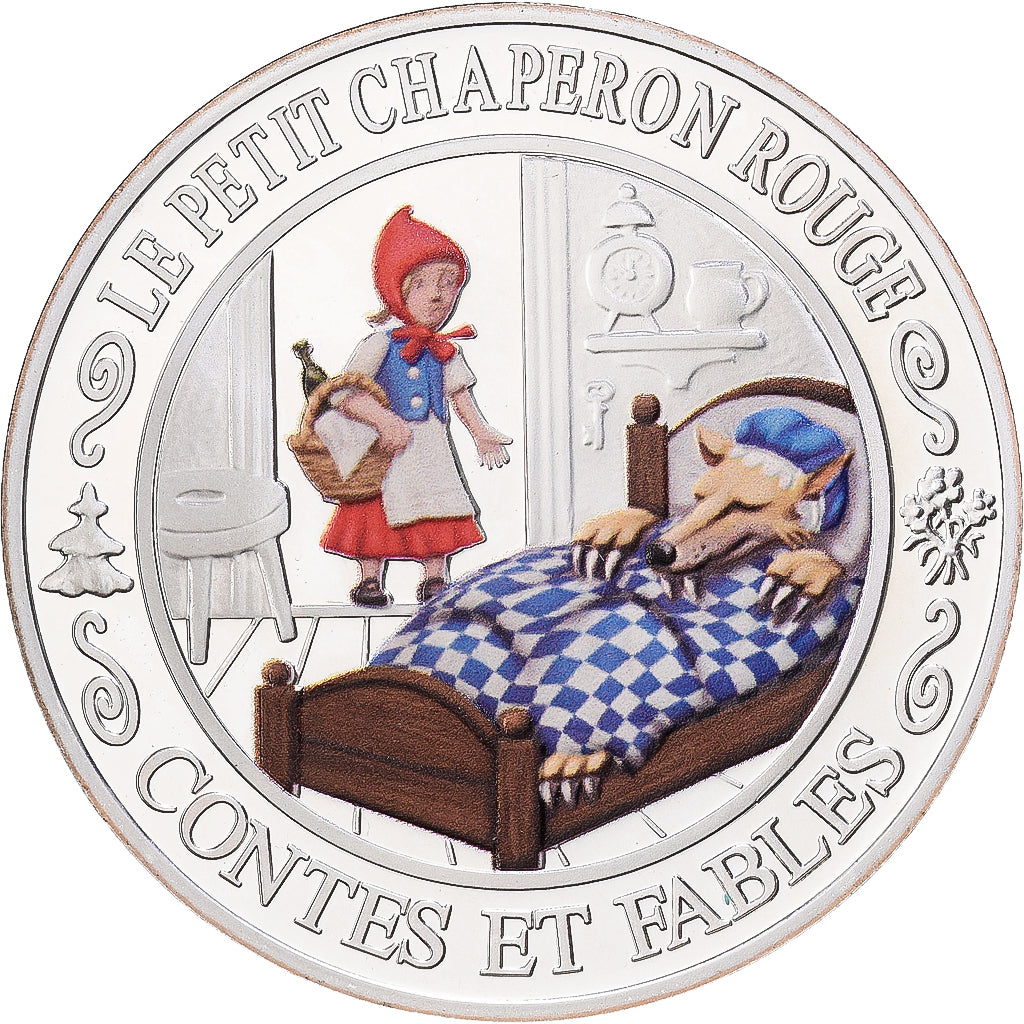 France, Medal, Contes et Fables, Le Petit Chaperon Rouge, Silver, MS(65-70)
