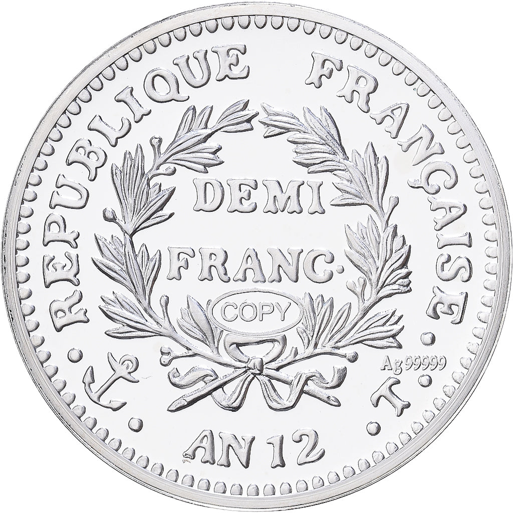 Frankreich, Medaille, Reproduction, Demi Franc An 12, Silber, STGL