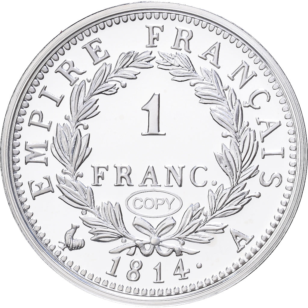 France, Medal, Reproduction 1 Franc Napoléon Ier 1814 A, Silver, MS(65-70)