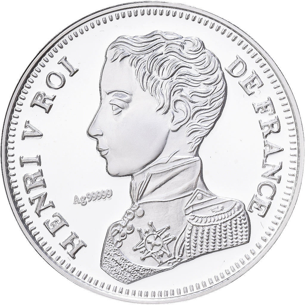 Frankreich, Medaille, Reproduction de la 5 Francs Henri V 1831, Silber, STGL