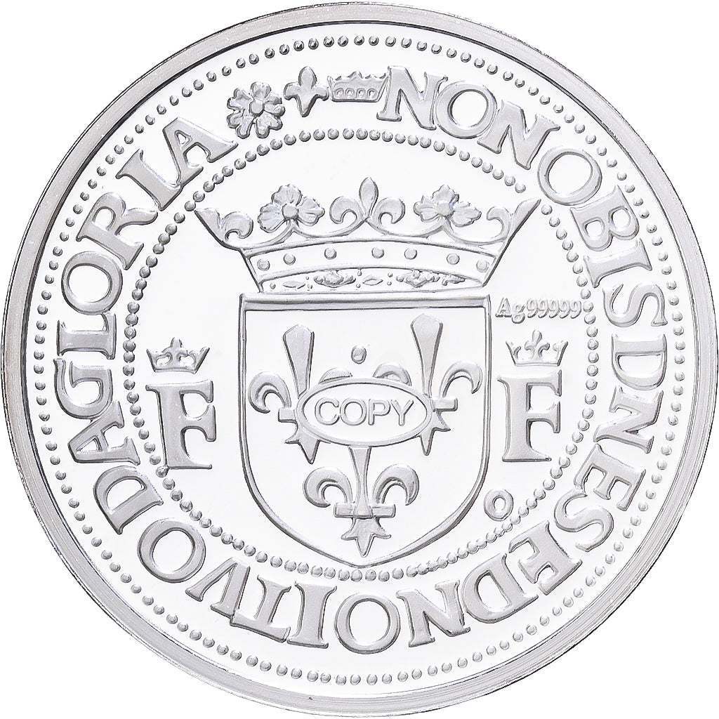 Francja, medal, Reproduction Teston François Ier, Srebro, MS(65-70)