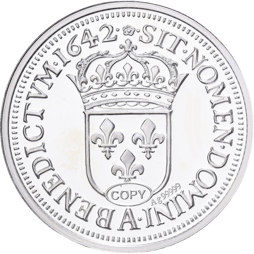 Francia, medalla, Reproduction de l'Ecu de Warin, Louis XIII, 60 Sols, Plata