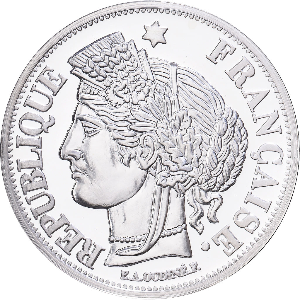 France, Médaille, Reproduction de la 2 Francs Cérès 1870, Argent, FDC