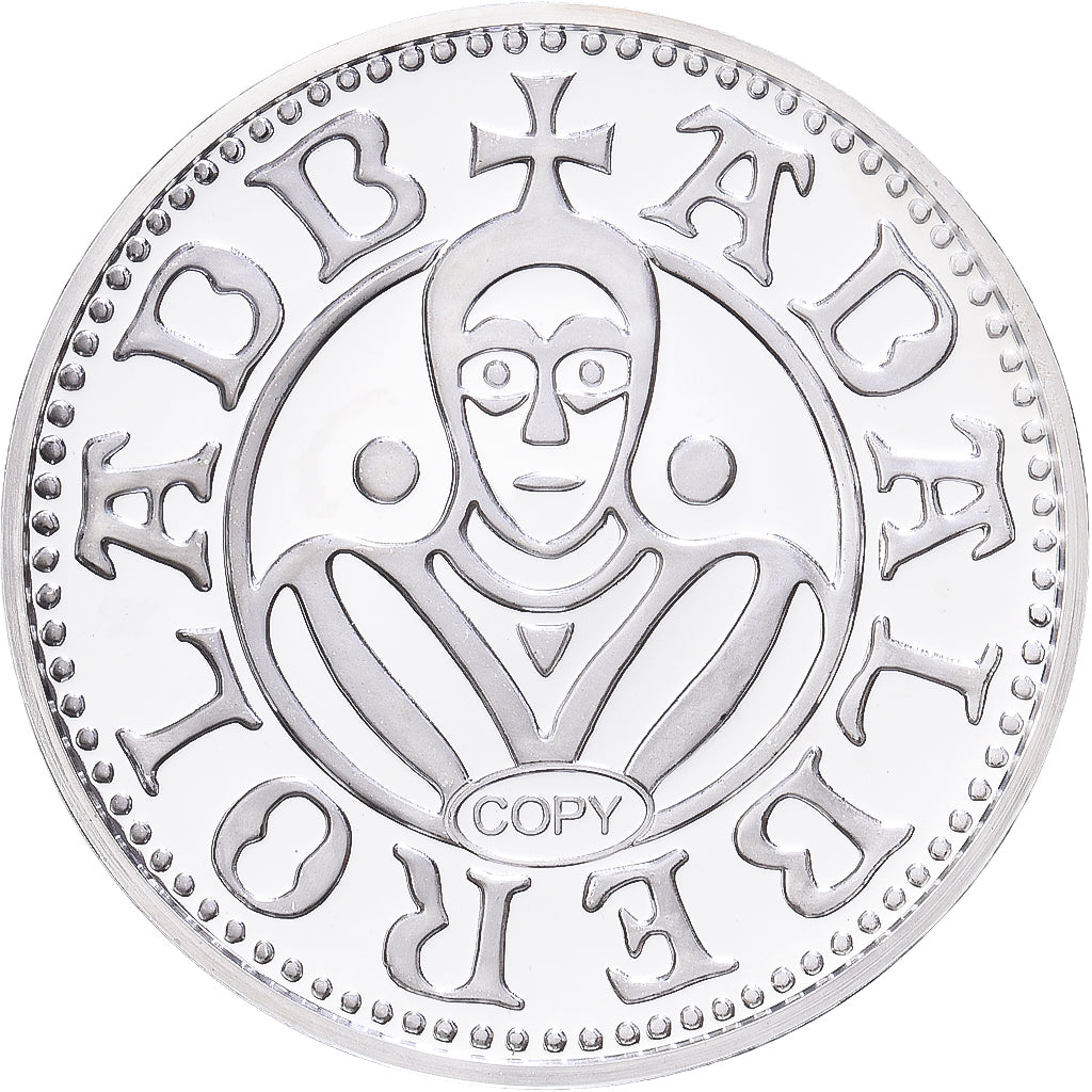 France, Médaille, Reproduction denier de Robert II, Argent, FDC