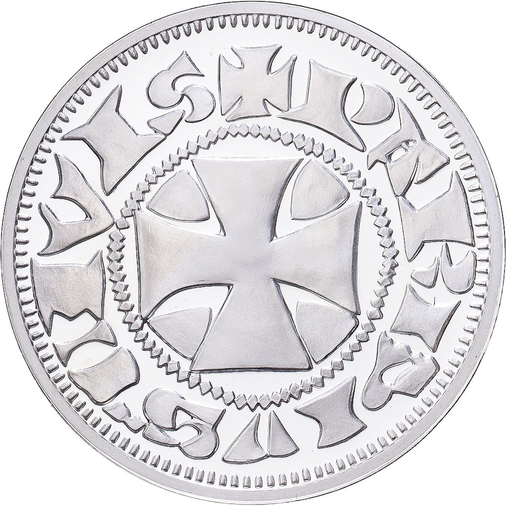 France, Médaille, Reproduction du Denier Parisis, Philippe Auguste, Argent, FDC