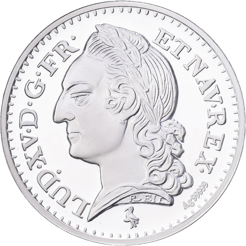 France, Médaille, Reproduction, Ecu à la Vieille tête, Louis XV, Argent, FDC