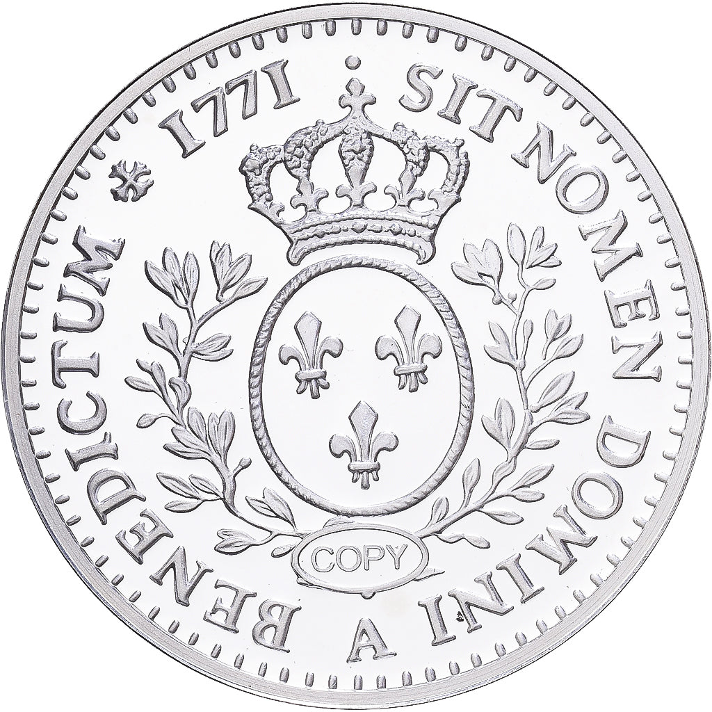 France, Médaille, Reproduction, Ecu à la Vieille tête, Louis XV, Argent, FDC