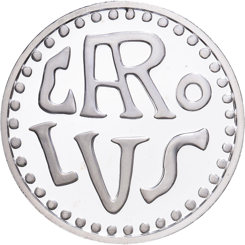 Frankreich, Medaille, Reproduction, Denier de Charlemagne, Silber, STGL