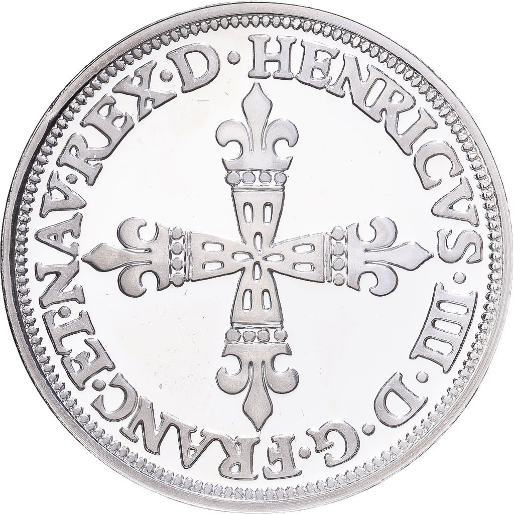 France, Médaille, Reproduction, Quart d'Ecu du Béarn, Henri IV, Argent, FDC