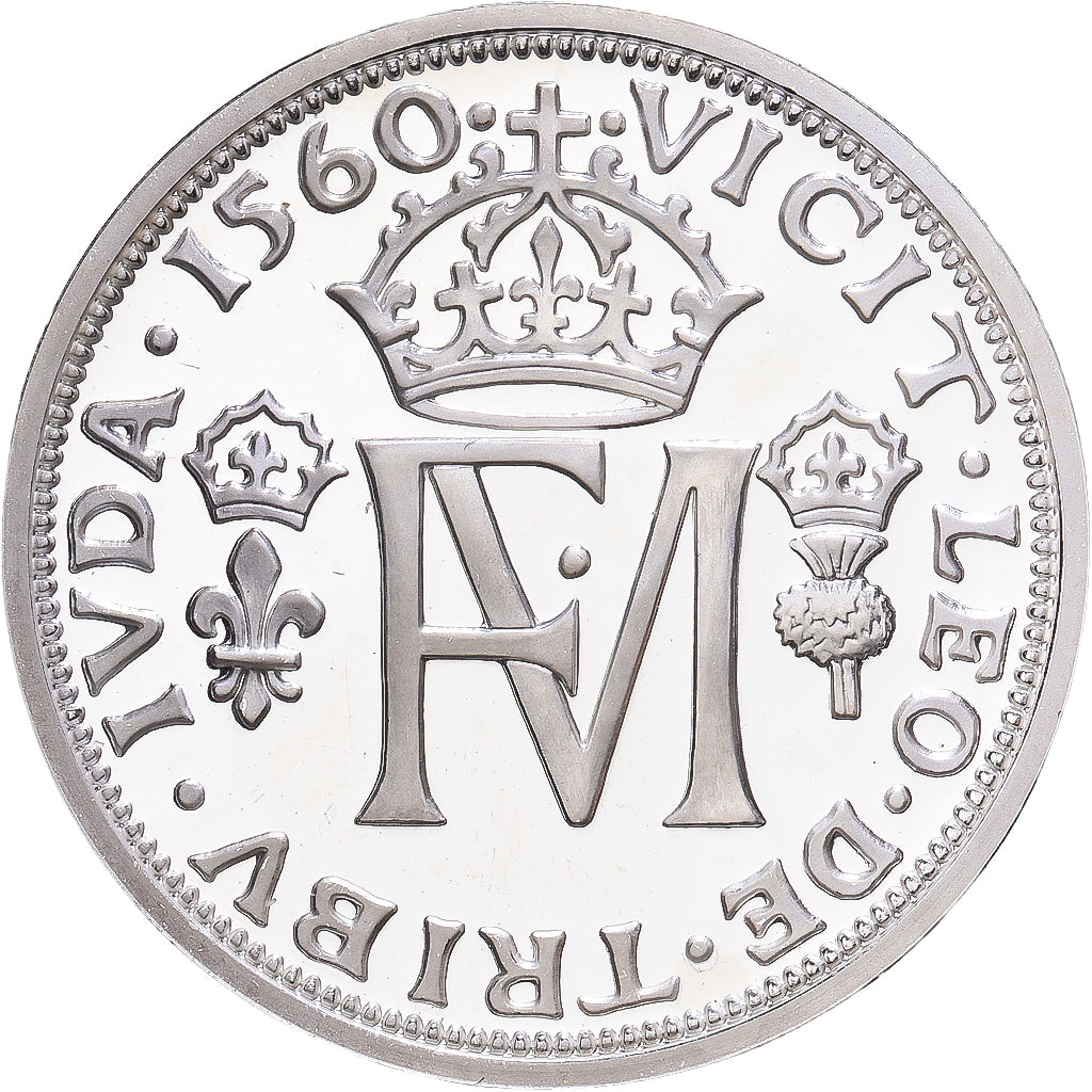 France, Médaille, Reproduction, Teston Francois II et Marie Stuart, Argent, FDC
