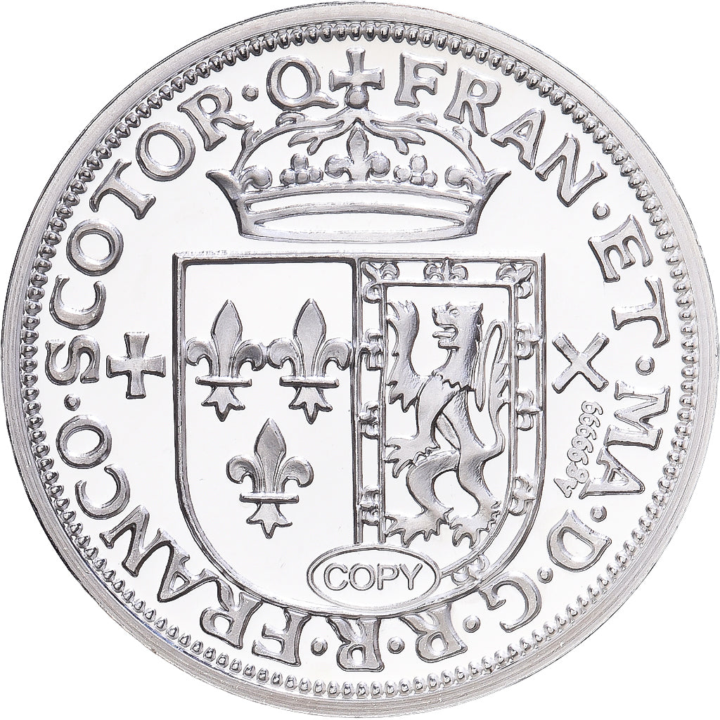 France, Médaille, Reproduction, Teston Francois II et Marie Stuart, Argent, FDC