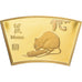 China, Medal, Année du Rat, Copper Gilt, MS(65-70)