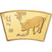 Cina, medaglia, Année du Cochon, Rame dorato, FDC