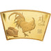 China, medalha, Année du Coq, Cobre Dourado, MS(65-70)
