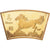 China, Medaille, Année du Cheval, Copper Gilt, STGL