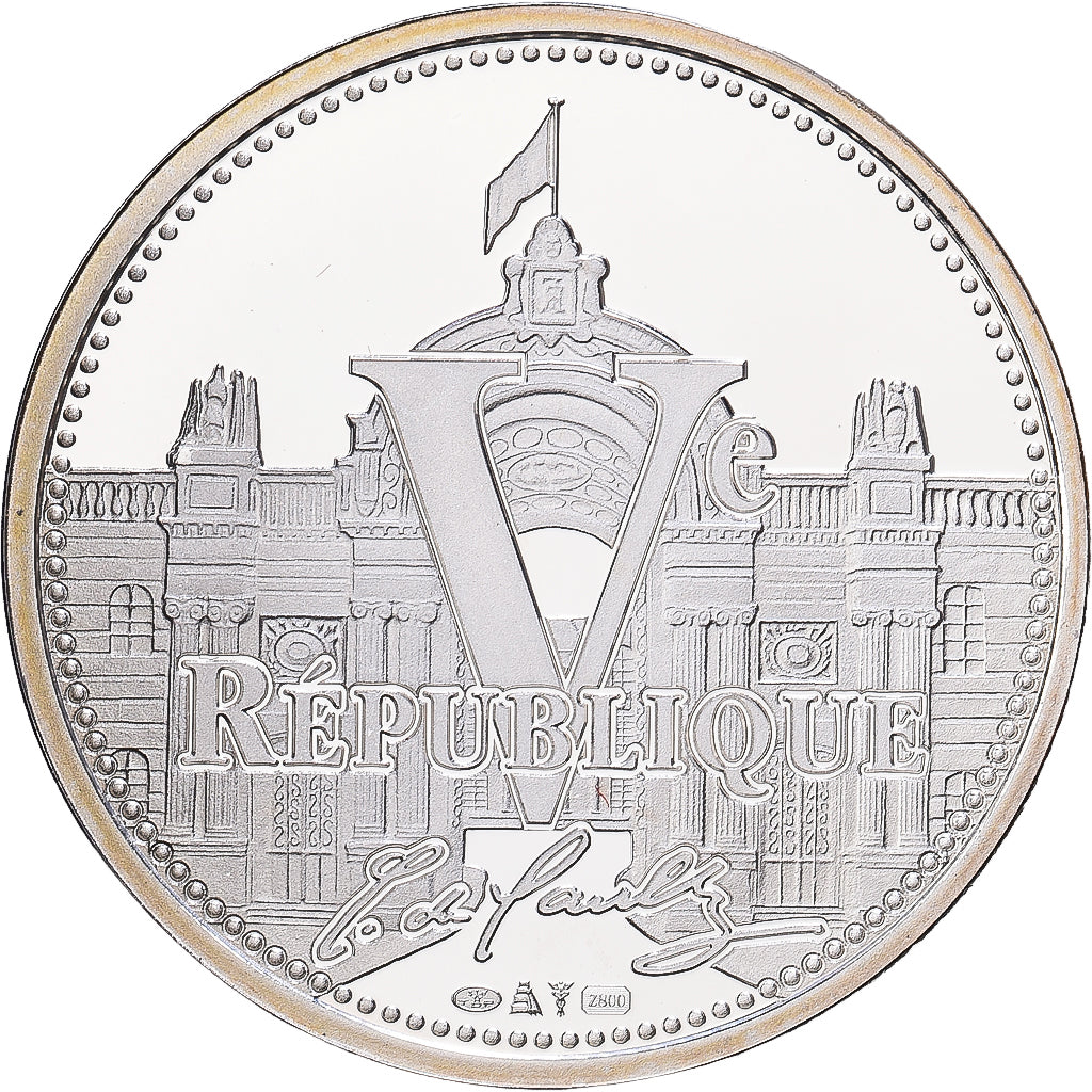 França, medalha, Vème République, Charles De Gaulle, 2010, Prata, MS(65-70)