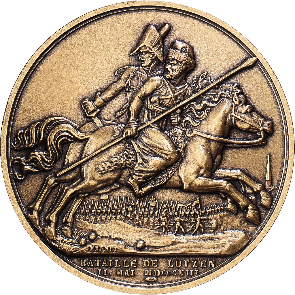 Frankrijk, Medaille, Napoléon Ier, Bataille de Lutzen, Bronzen, Denon, UNC-