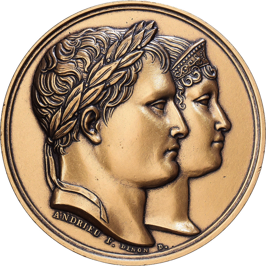 Francia, medalla, Napoléon Ier et Joséphine, Bronce, Denon, SC